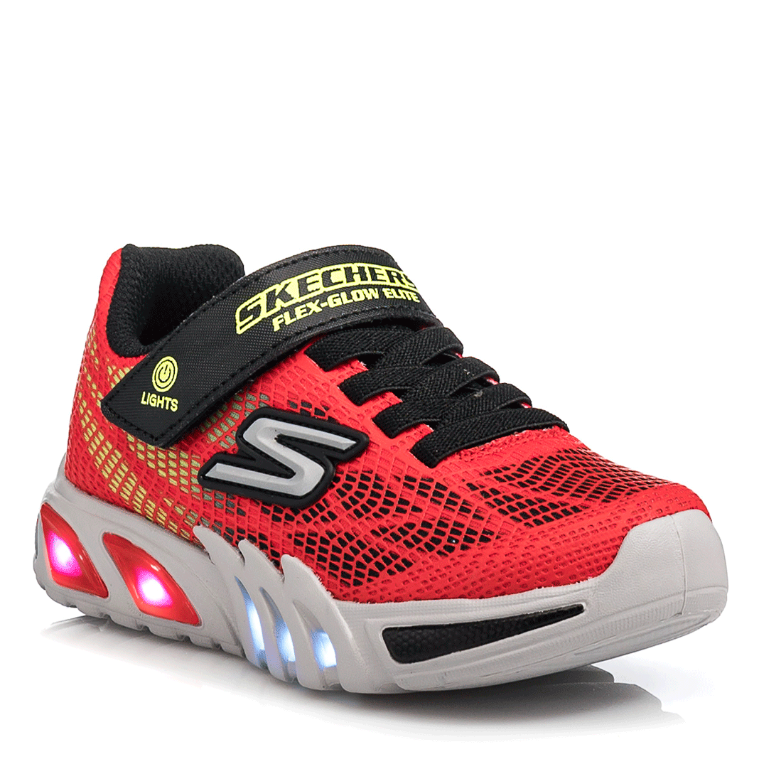 FLEX GLOW ELITE Skechers RED BLACK NAK Shoes